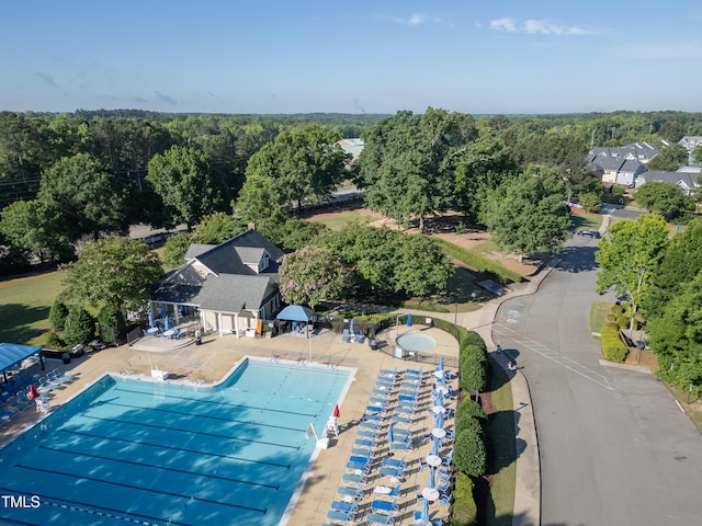 441 Heritage Village Ln, Apex, NC 27502 - drone / aerial view of a pool