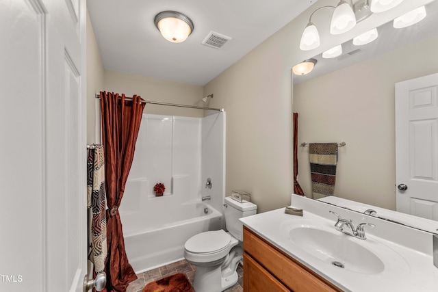 218 Mason Rd, Durham, NC 27712 - bathroom featuring shower / bath combo with shower curtain, vanity, and toilet