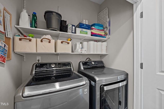 412 Carr Store Rd, Cedar Grove, NC 27231 - laundry area with washer and clothes dryer