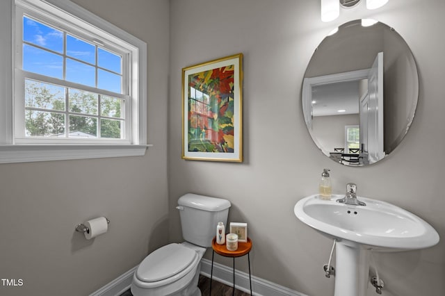412 Carr Store Rd, Cedar Grove, NC 27231 - half bathroom with toilet and baseboards