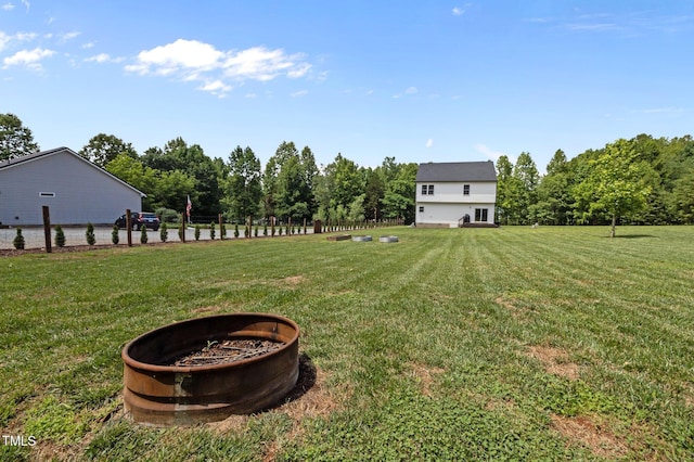 412 Carr Store Rd, Cedar Grove, NC 27231 - view of yard with an outdoor fire pit