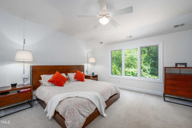 574 Chatham Dr, Chapel Hill, NC 27516 - bedroom with baseboards, ceiling fan, and carpet