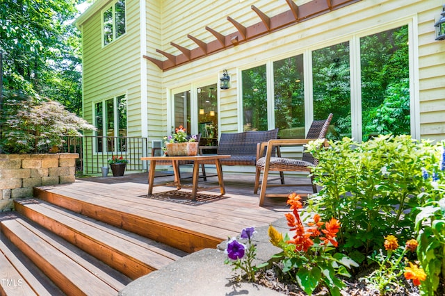 574 Chatham Dr, Chapel Hill, NC 27516 - view of wooden terrace