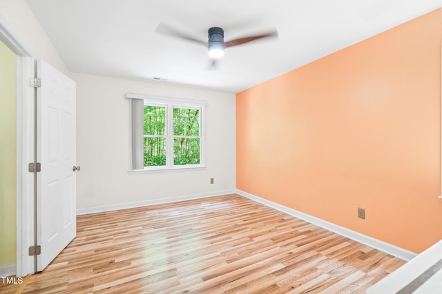 114 Bonaparte Dr, Hillsborough, NC 27278 - unfurnished bedroom featuring light wood finished floors, baseboards, and ceiling fan