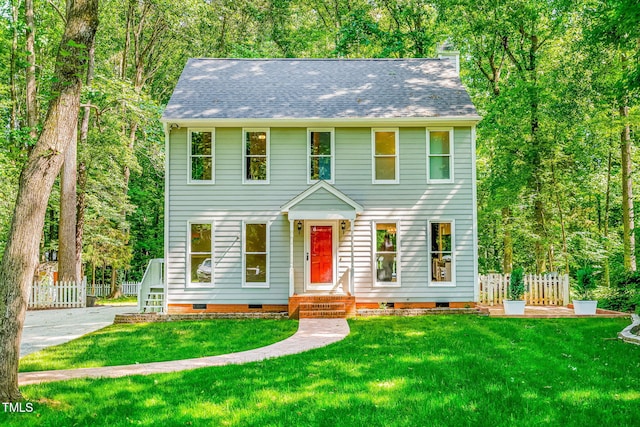 114 Bonaparte Dr, Hillsborough, NC 27278 - colonial-style house featuring crawl space
