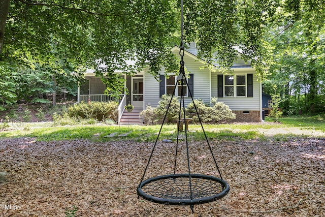 2805 Evans St, Durham, NC 27705 - view of front of house featuring crawl space