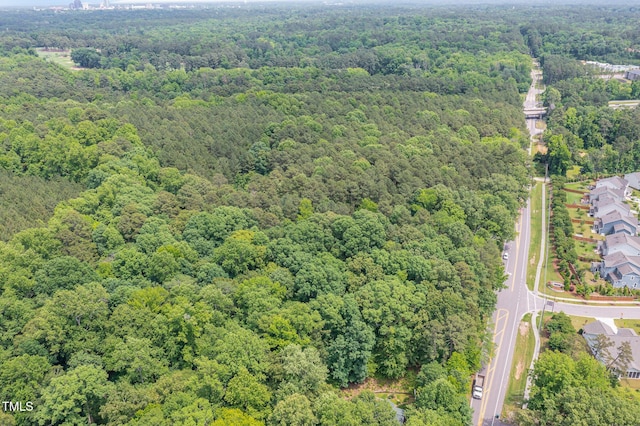 2805 Evans St, Durham, NC 27705 - aerial view of a heavily wooded area