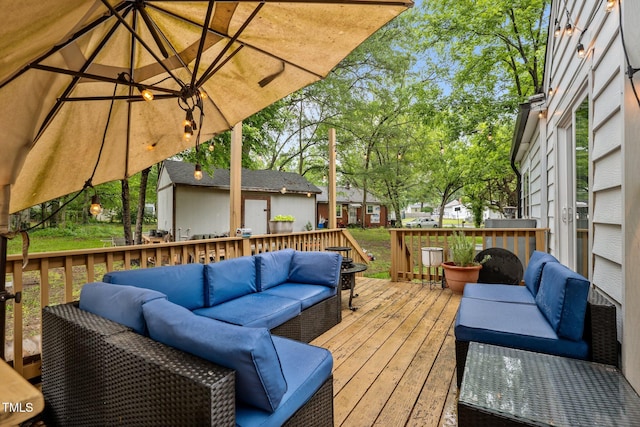 1105 Hawthorne Ln, Burlington, NC 27215 - deck with an outdoor living space