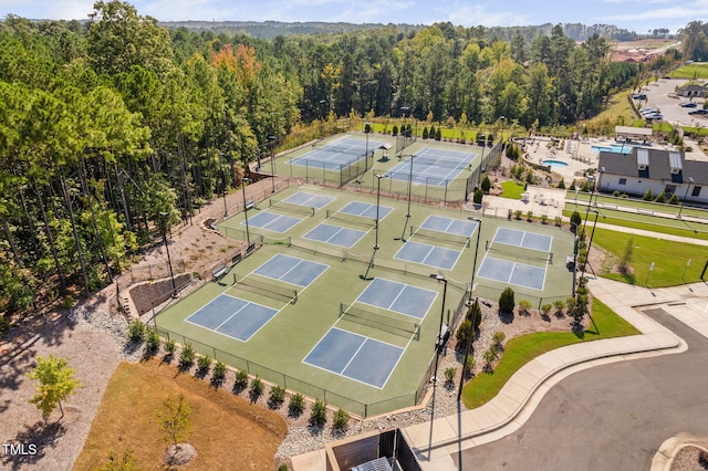 1002 Gilly Ct, Durham, NC 27703 - aerial view of a pool area