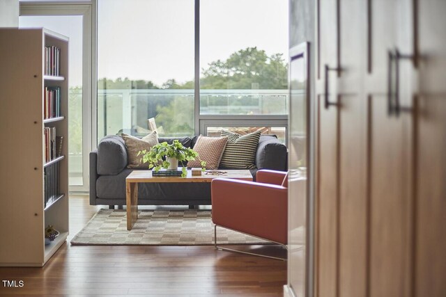 601 W Rosemary St Unit 416, Chapel Hill, NC 27516 - living room featuring hardwood / wood-style flooring