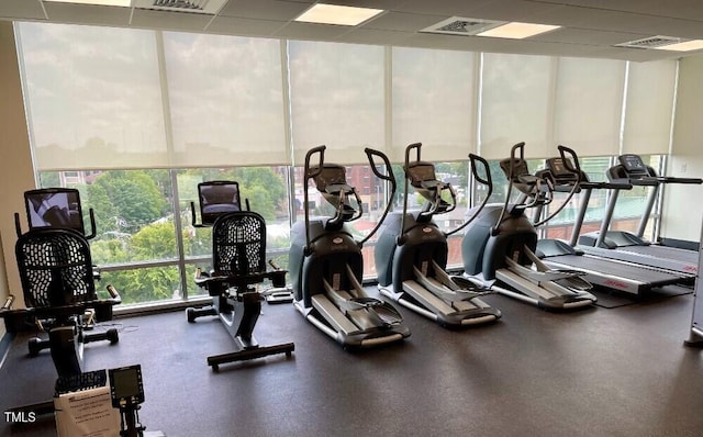 601 W Rosemary St Unit 416, Chapel Hill, NC 27516 - workout area with expansive windows
