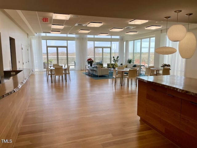601 W Rosemary St Unit 416, Chapel Hill, NC 27516 - dining room featuring plenty of natural light and light wood finished floors