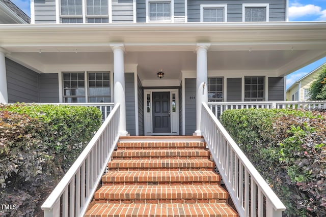 805 Alden Bridge Dr, Cary, NC 27519 - doorway to property with covered porch