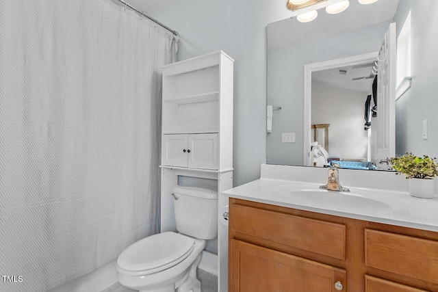 510 Berry Chase Way, Cary, NC 27519 - bathroom with vanity, toilet, connected bathroom, and a shower with curtain