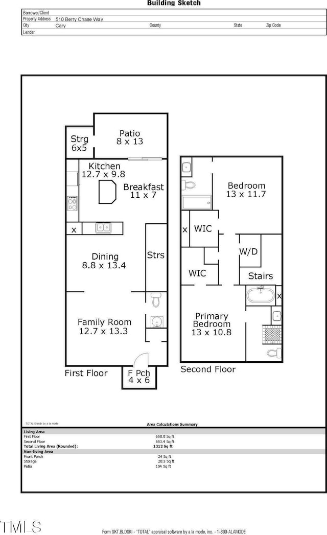 510 Berry Chase Way, Cary, NC 27519 - home floor plan