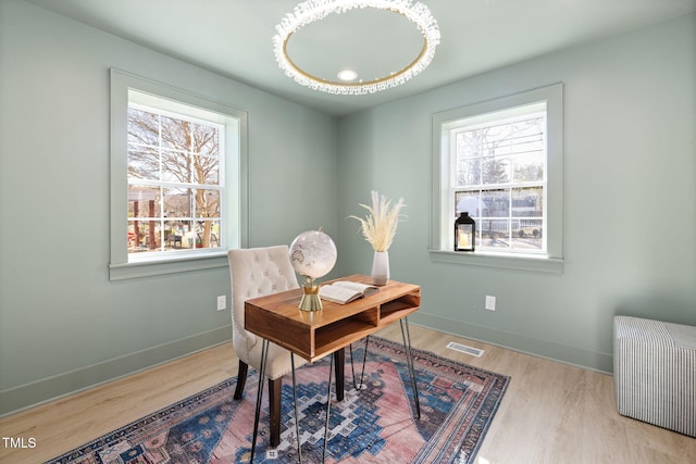 18 W Academy St, Wendell, NC 27591 - office featuring wood finished floors and baseboards