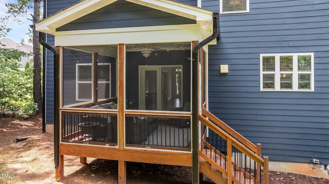 8304 Southmoor Hill Trl, Wake Forest, NC 27587 - deck featuring a sunroom