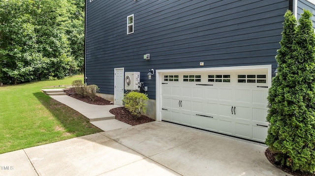 8304 Southmoor Hill Trl, Wake Forest, NC 27587 - garage with concrete driveway and ac unit
