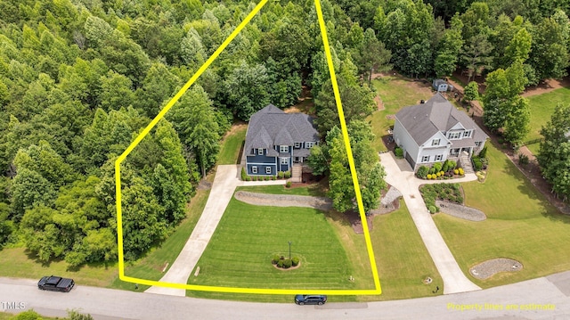 8304 Southmoor Hill Trl, Wake Forest, NC 27587 - view from above of property with property boundaries highlighted