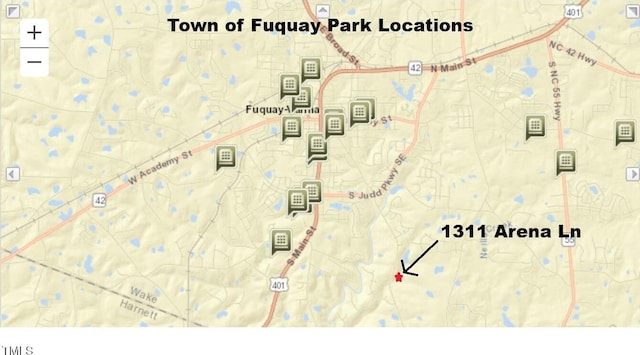 1311 Arena Ln, Fuquay Varina, NC 27526 - map / location