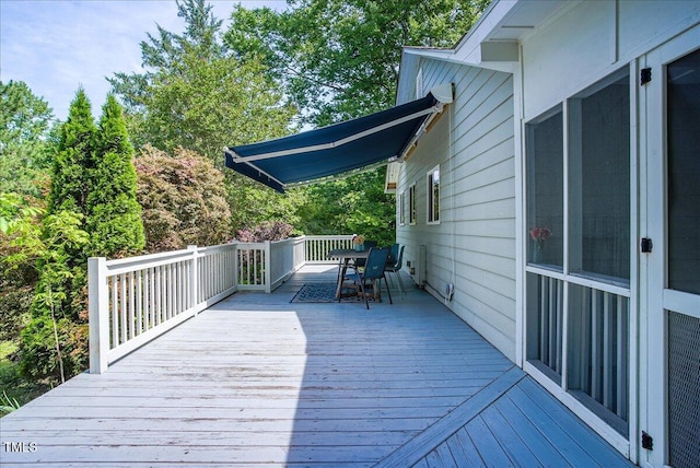 5625 Church Rd, Graham, NC 27253 - wooden terrace with outdoor dining area
