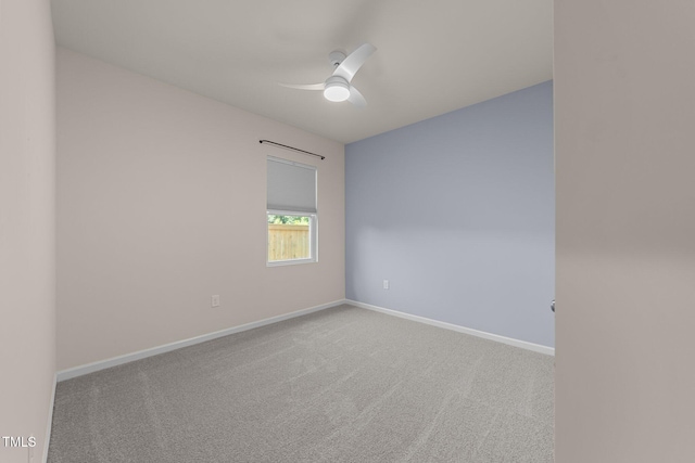 1401 Justice Union Ct, Raleigh, NC 27604 - spare room with a ceiling fan, carpet, and baseboards