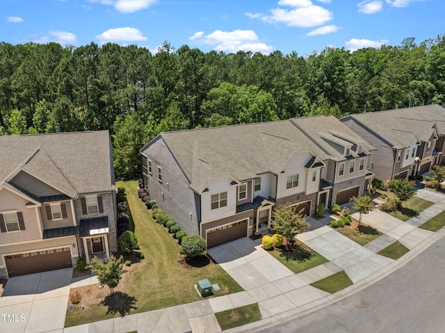 1896 Blue Jay Pt, Apex, NC 27502 - view from above of property with a forest