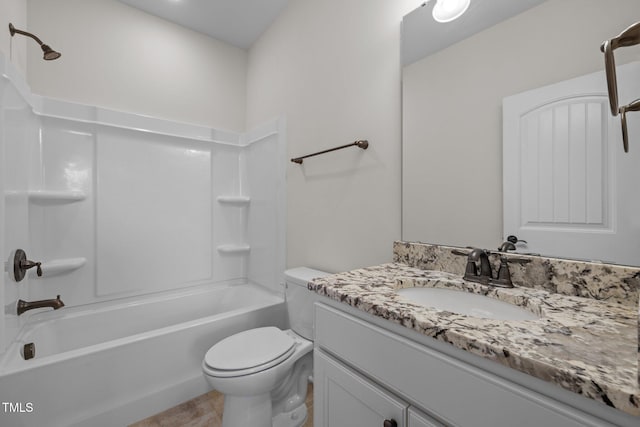 1896 Blue Jay Pt, Apex, NC 27502 - bathroom featuring vanity, toilet, and shower / washtub combination