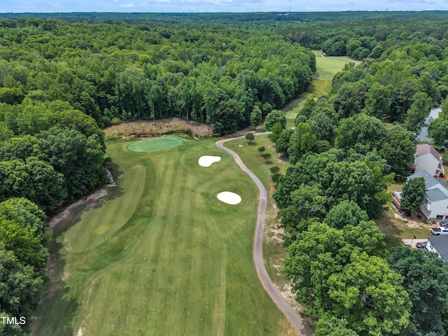 113 Feezor Ct, Clayton, NC 27527 - aerial overview of property's location with a heavily wooded area and a local golf course