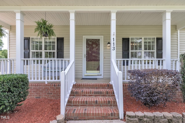 113 Feezor Ct, Clayton, NC 27527 - doorway to property with covered porch