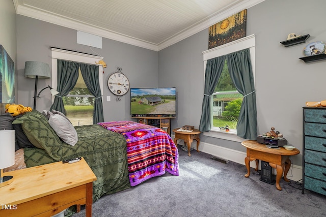 2646 Laurel Mill-Centerville Rd, Louisburg, NC 27549 - carpeted bedroom with ornamental molding and baseboards