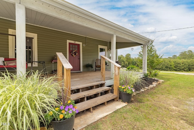 2646 Laurel Mill-Centerville Rd, Louisburg, NC 27549 - wooden porch featuring a lawn