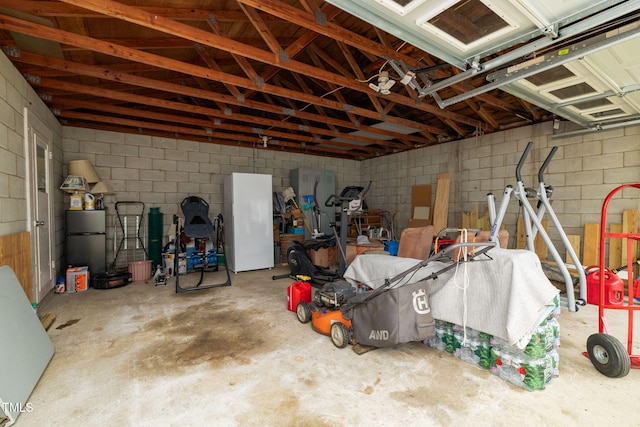 2646 Laurel Mill-Centerville Rd, Louisburg, NC 27549 - garage with concrete block wall