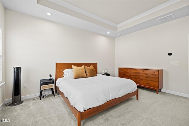 2006 Nola Ln, Durham, NC 27713 - bedroom with light carpet, recessed lighting, and baseboards