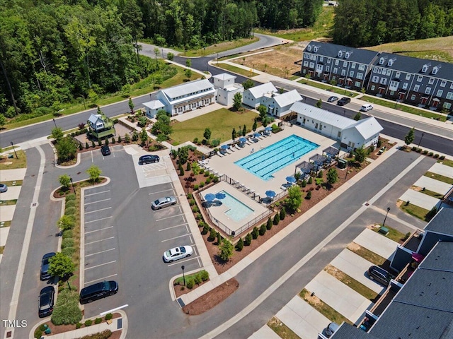 2006 Nola Ln, Durham, NC 27713 - drone / aerial view of a pool