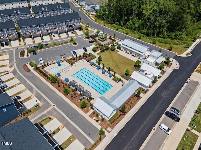2006 Nola Ln, Durham, NC 27713 - drone / aerial view of a pool area