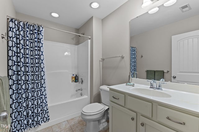 1012 Autumn Meadow Ln, Wake Forest, NC 27587 - full bath with shower / tub combo, vanity, toilet, and tile patterned floors