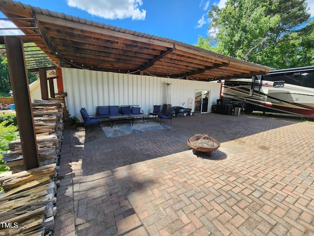 112 S Joyland St, Durham, NC 27703 - view of patio featuring an outdoor living space