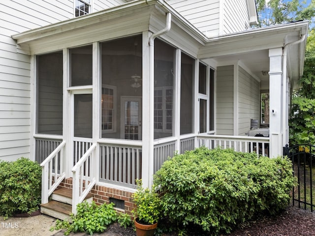 1711 Happiness Hill Ln, Raleigh, NC 27614 - view of side of property with a sunroom