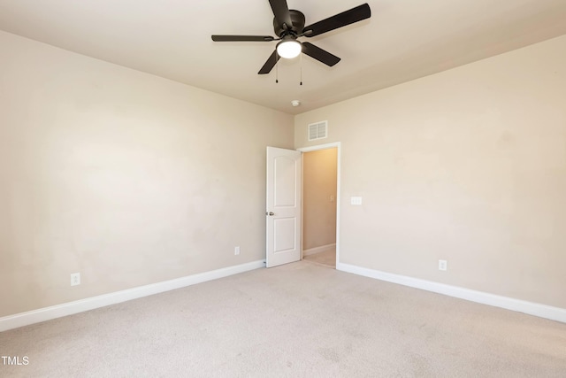 2808 Carter Finley Pl, Raleigh, NC 27606 - spare room with a ceiling fan and light carpet
