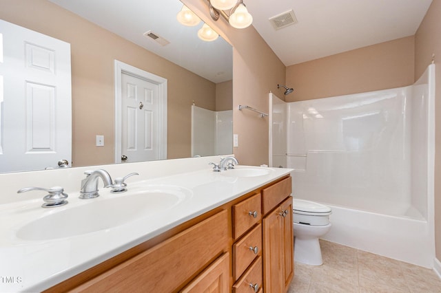 2201 Karns Pl, Raleigh, NC 27614 - full bath with double vanity, bathing tub / shower combination, and tile patterned floors