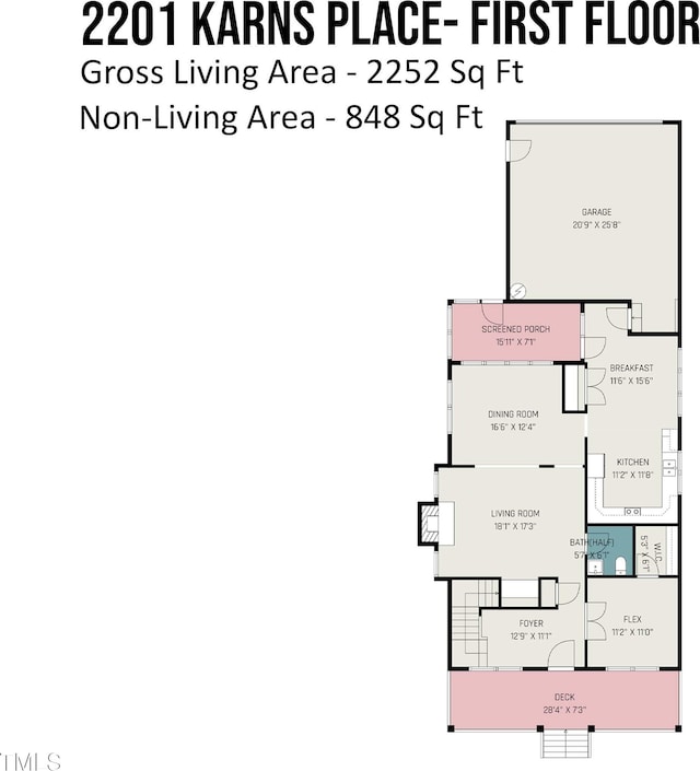 2201 Karns Pl, Raleigh, NC 27614 - view of room layout