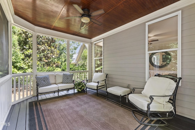 101 Eden Glen Dr, Holly Springs, NC 27540 - sunroom featuring a ceiling fan