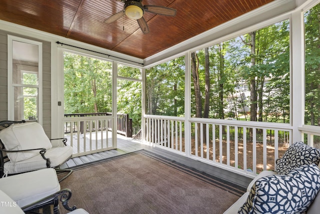 101 Eden Glen Dr, Holly Springs, NC 27540 - sunroom featuring ceiling fan