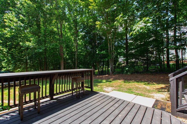 101 Eden Glen Dr, Holly Springs, NC 27540 - view of wooden terrace