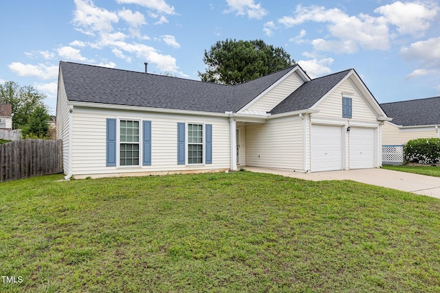 503 Kinship Ln, Apex, NC 27502 - view of front facade with concrete driveway, an attached garage, and a shingled roof
