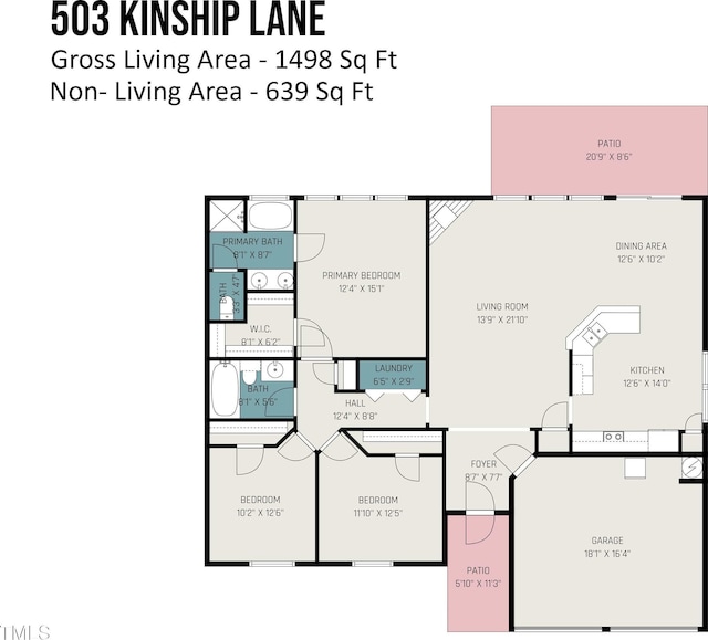 503 Kinship Ln, Apex, NC 27502 - room layout