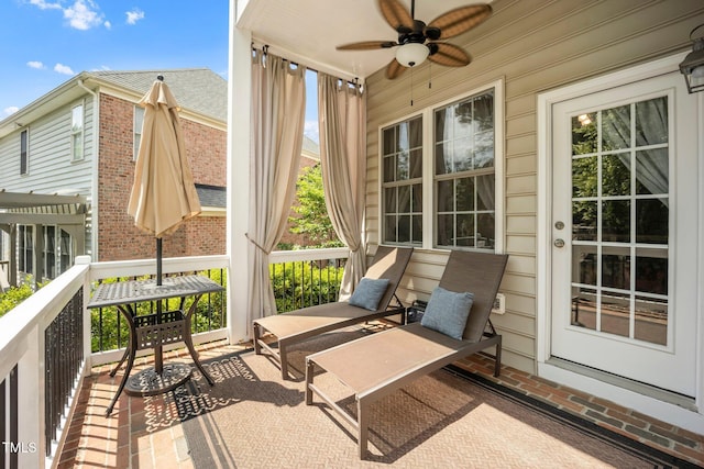 12140 Pawleys Mill Cir, Raleigh, NC 27614 - view of patio with ceiling fan