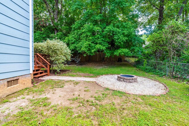 6104 New Market Way, Raleigh, NC 27609 - view of yard with a fire pit