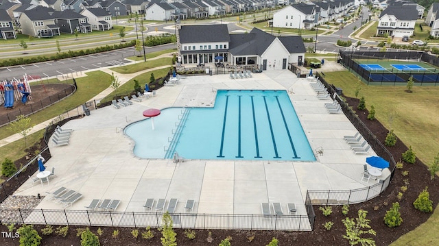 1615 Emory Ridge Way, Wake Forest, NC 27587 - community pool featuring a residential view and a patio